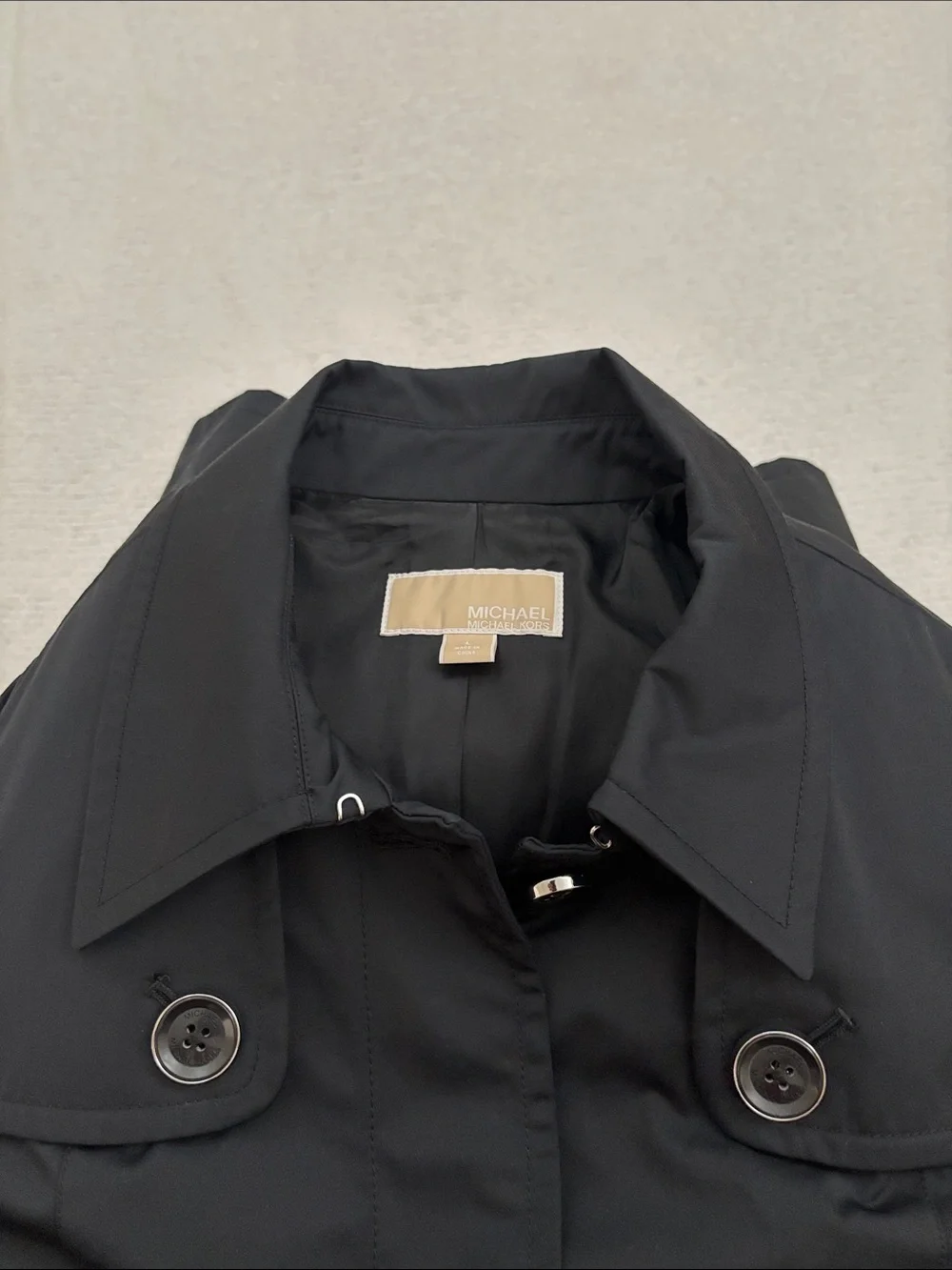 Michael Kors Black Belted Trench Coat